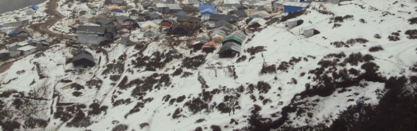 देशभर बर्षा: गोरखाका उत्तरी भेगमा भारी हिमपात