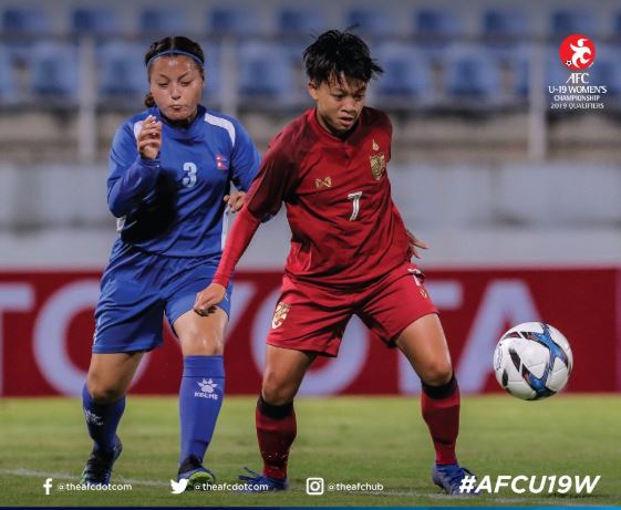 एएफसी यू–१९ महिला च्याम्पियनसिप : पहिलो खेलमा नेपाल थाइल्यान्डसँग पराजित