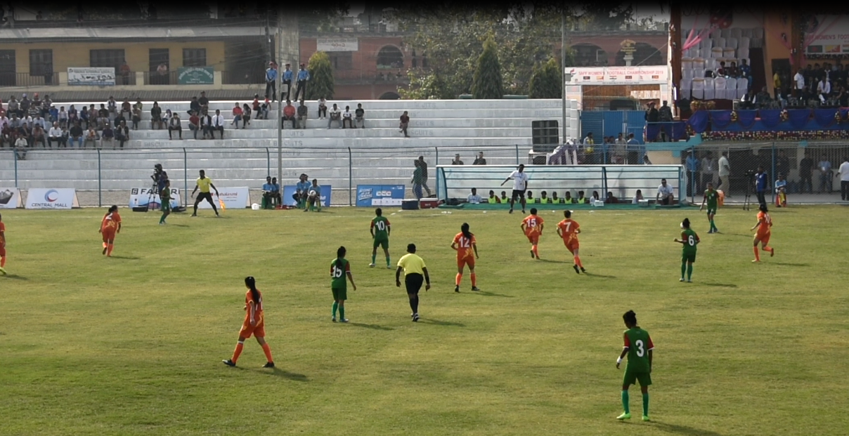 महिला साफ च्याम्पियनसिप : भुटान घर फर्कियो,नेपाल एक खेल अगावै सेमिफाईनलमा