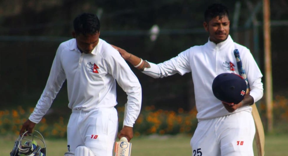 नेपाल पहिलो पारीमा एक सय ५३ रनमा अलआउट, सन्दीपको विष्फोटक ब्याटिङ