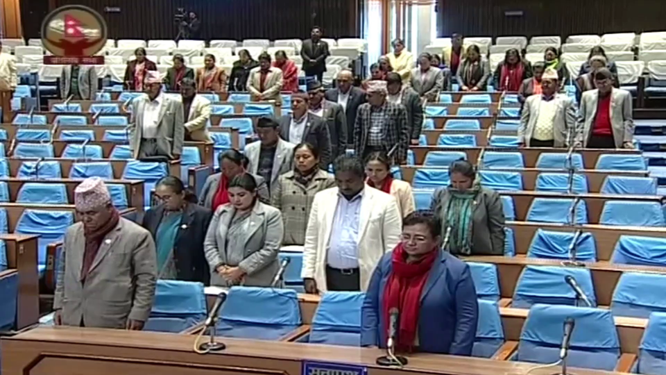 शोक प्रस्तावले संसद स्थगित भएपछि प्रधानमन्त्रीको सम्बोधन भोलि