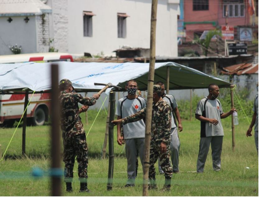 नेपाली सेनाले खडा गर्यो पूर्वी नाकामा स्क्रिनिङ क्याम्प