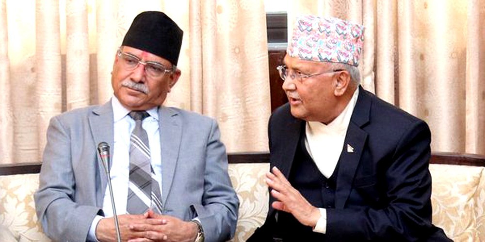 ओली र प्रचण्डबीचको छलफल सकारात्मक रहेकाे दाबी