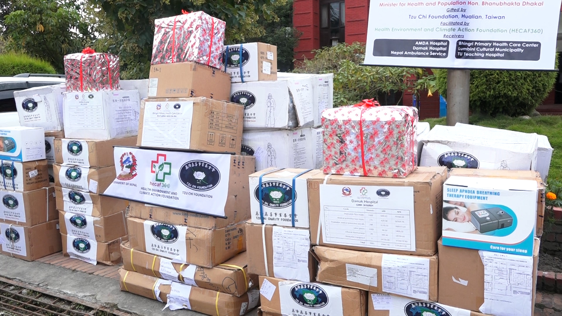 अन्तर्राष्ट्रिय बौद्ध संस्थाले नेपाललाई दियो २० वटा भेन्टिलेटर