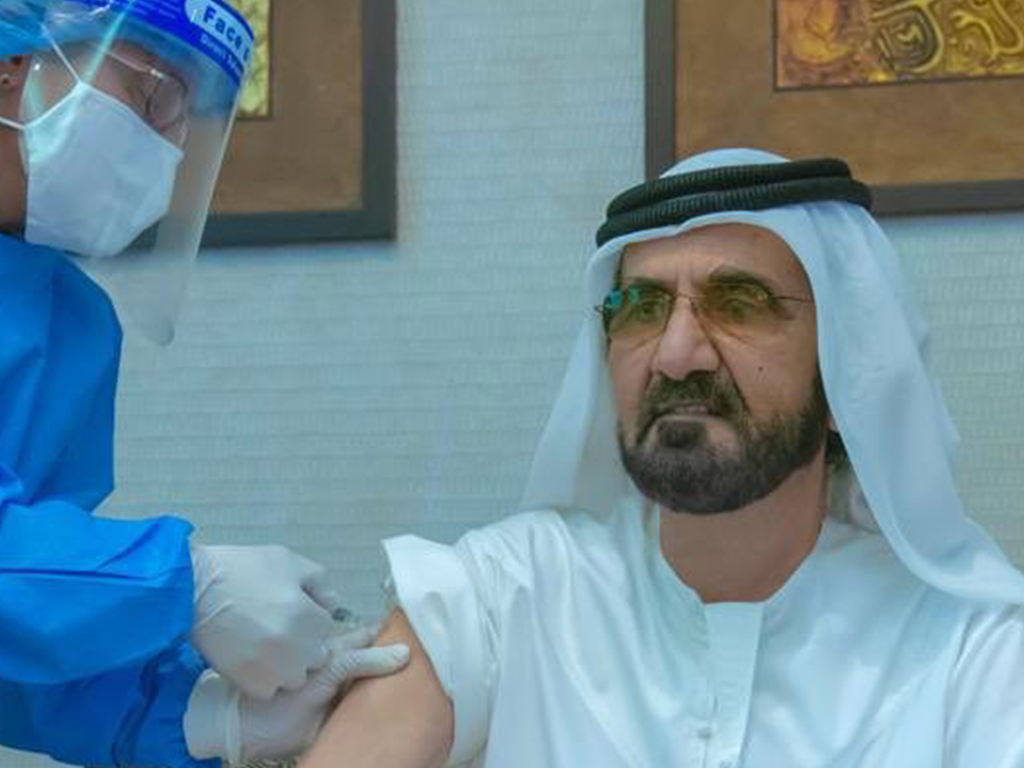 युएईका प्रधानमन्त्रीले लगाए कोभिड–१९ विरुद्धको खोप