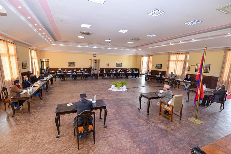 बालुवाटारमा प्रधानमन्त्रीको आह्वानमा सर्वदलीय बैठक जारी