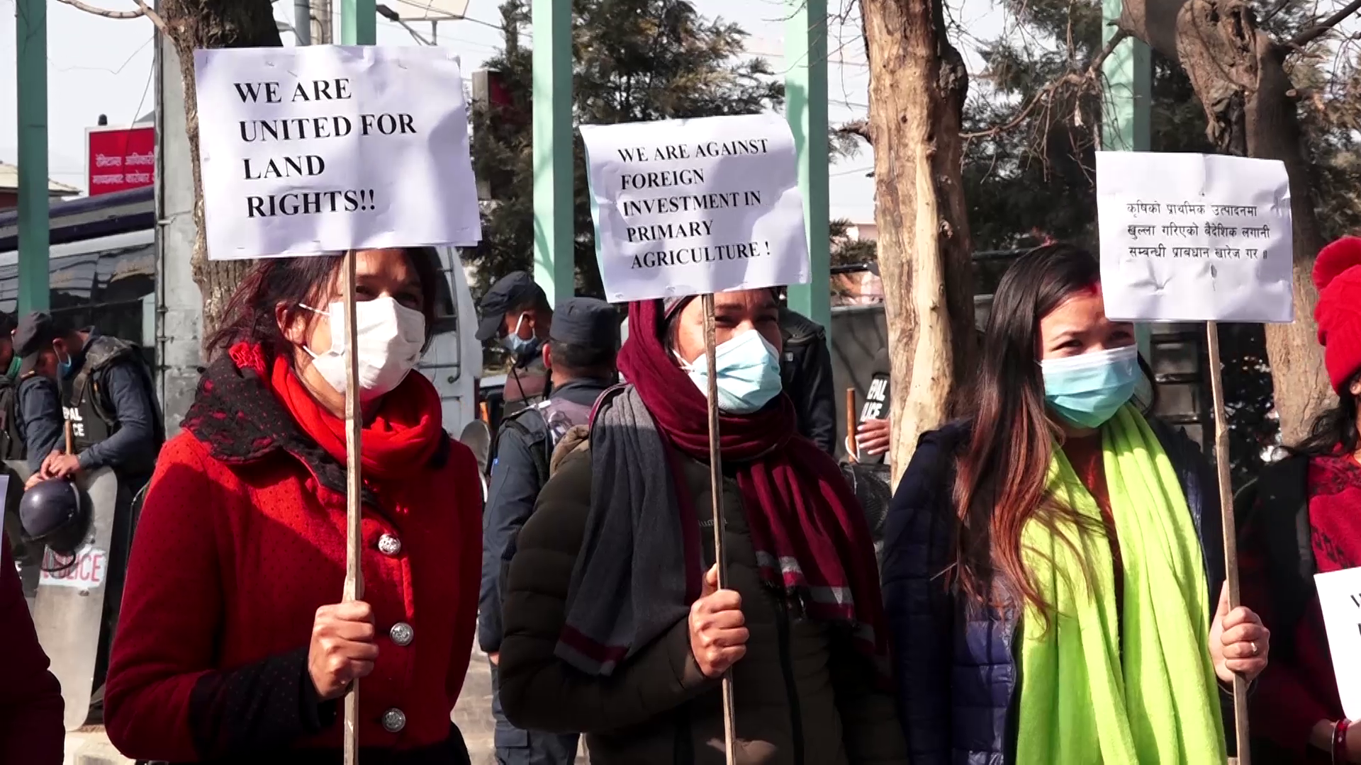 कृषिमा वैदेशिक लगानीको विरोधमा माइतीघरमा प्रदर्शन