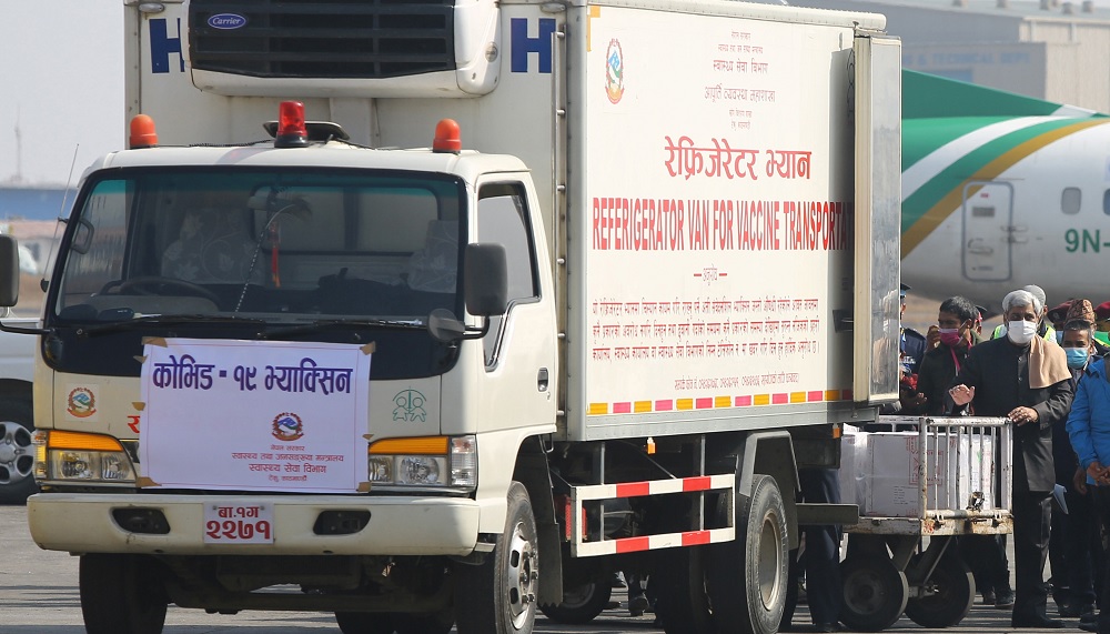 कोभिड–१९ विरुद्धको खोप आजदेखि प्रदेशमा पठाइँदै