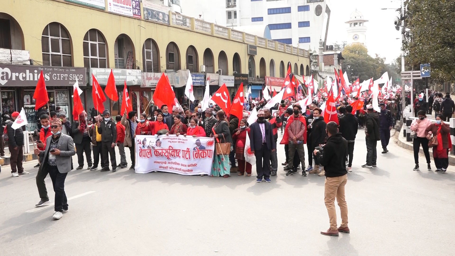 आमसभा अघि यस्तो देखिएको ओली समूहको उपत्यकामा र्याली