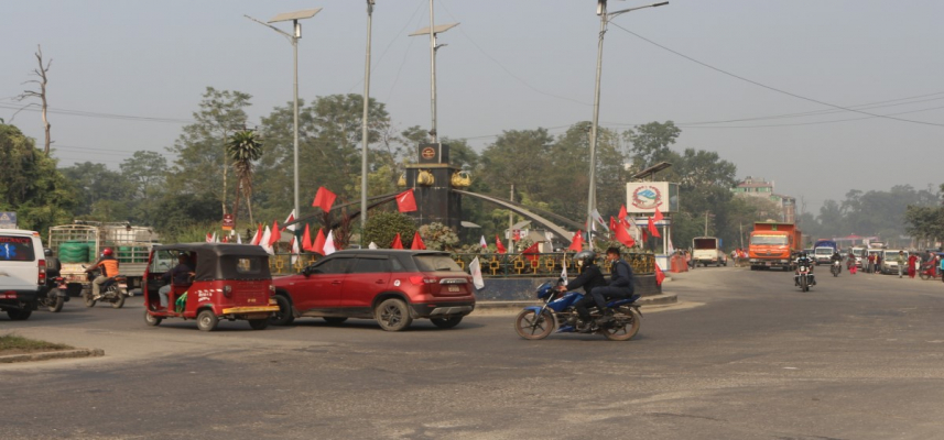एमाले महाधिवेशन : नारायणगढ–बुटवल राजमार्गमा ठूला सवारीसाधनमा रोक