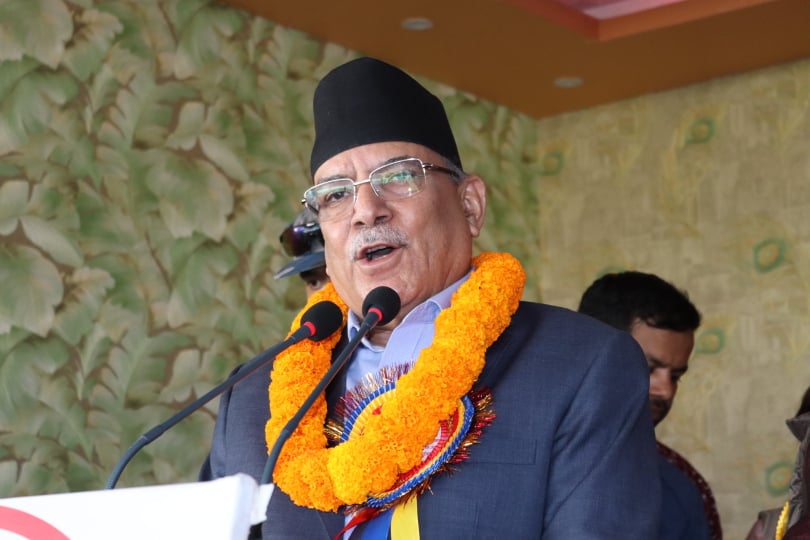 प्रभु साहको निर्वाचन क्षेत्रमा प्रचण्डको आमसभा, पार्टी प्रवेश कार्यक्रम पनि