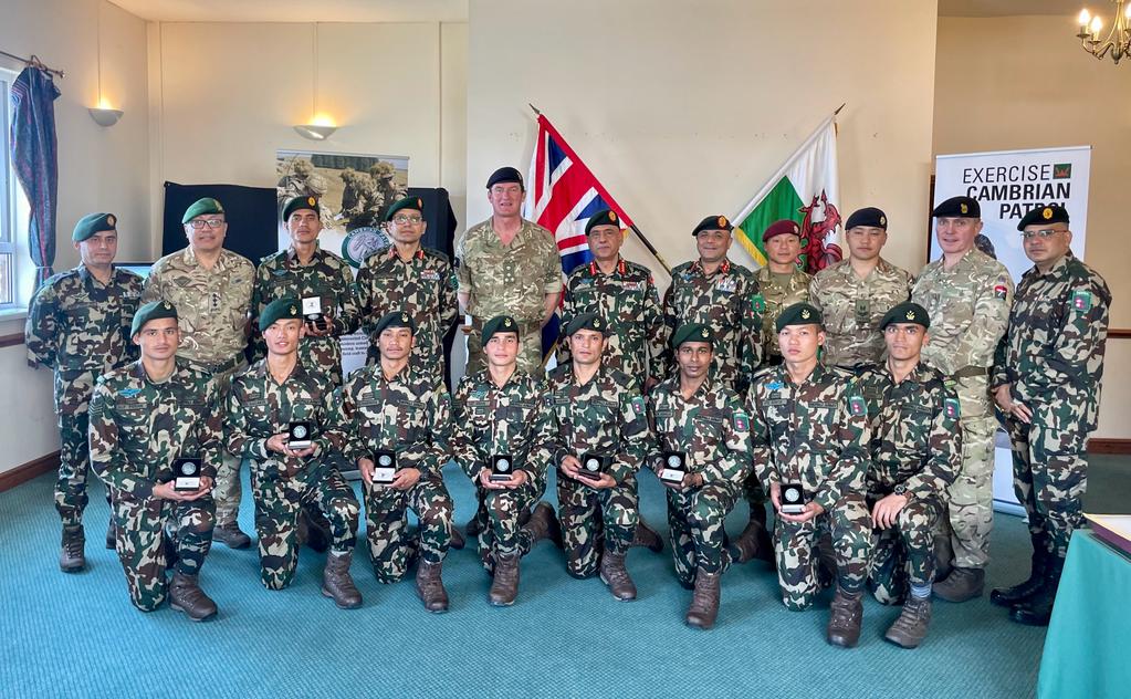 क्याम्ब्रियन पट्रोल अभ्यासमा नेपाली सेनालाई कास्य