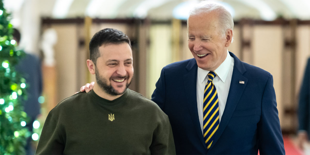 बाइडेनले जेलेन्स्कीलाई ६० अर्ब डलर बराबरको सैन्य सहयोग गर्ने