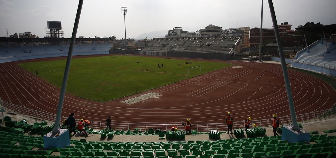 दशरथ रंगशाला लथालिंग ,नेपालको खेल अर्काे देशमा