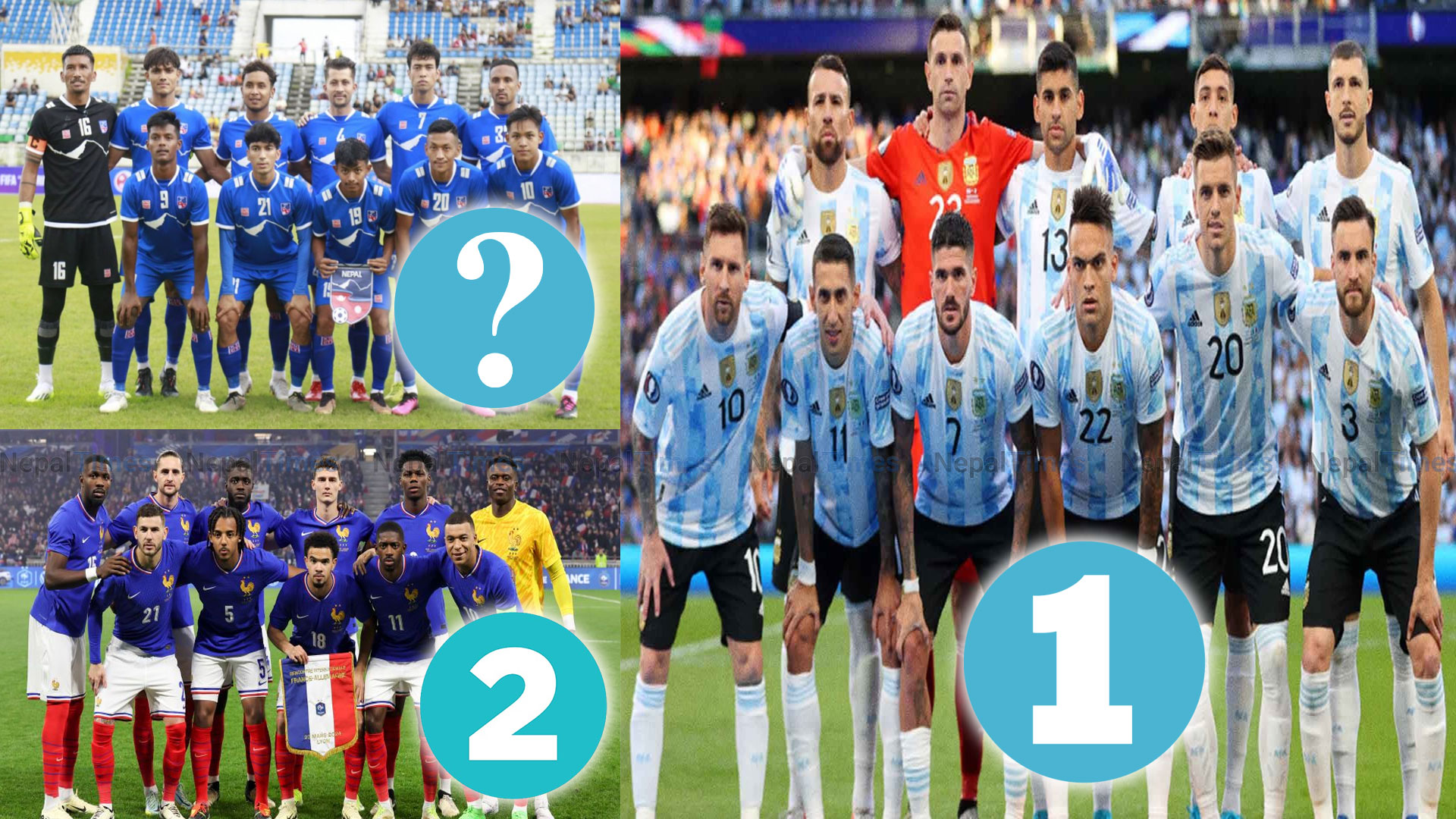 विश्व विजेता अर्जेन्टिना नै नम्बर १