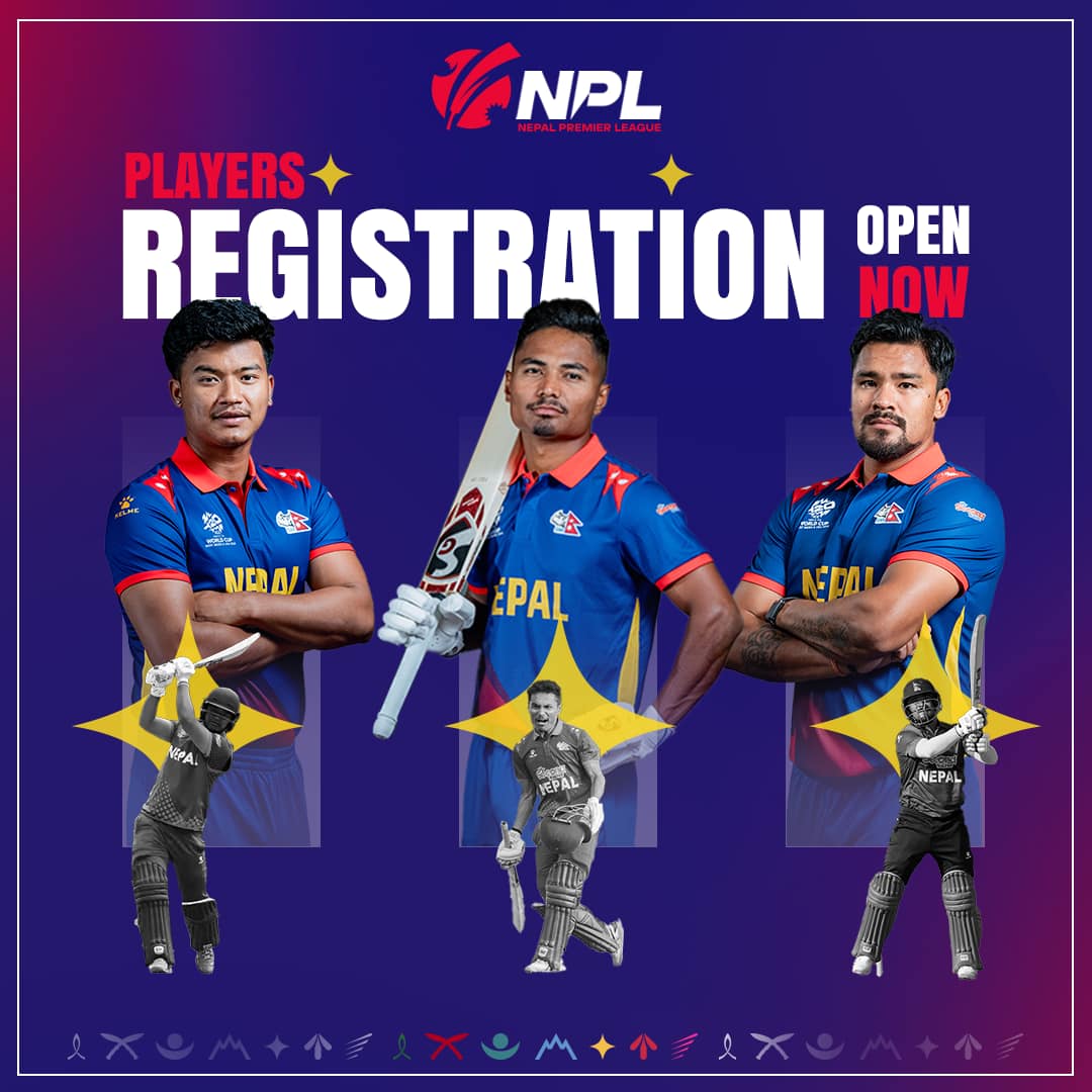 नेपाल प्रिमियर लिगः अक्सनका लागि खेलाडी दर्ता खुला