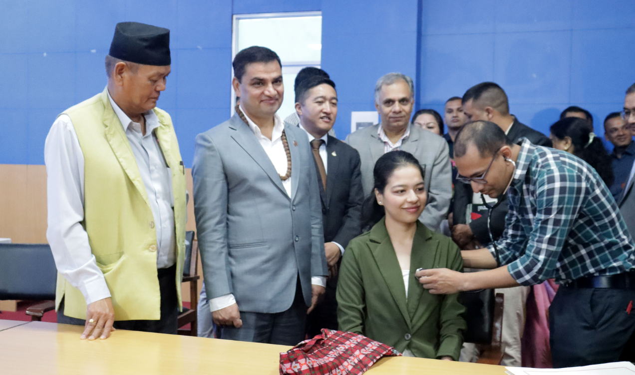 अबदेखि खेलाडीकाे नि:शुल्क स्वास्थ्य परीक्षण हुने, पहिलो स्वास्थ्यजाँच पलेशाको