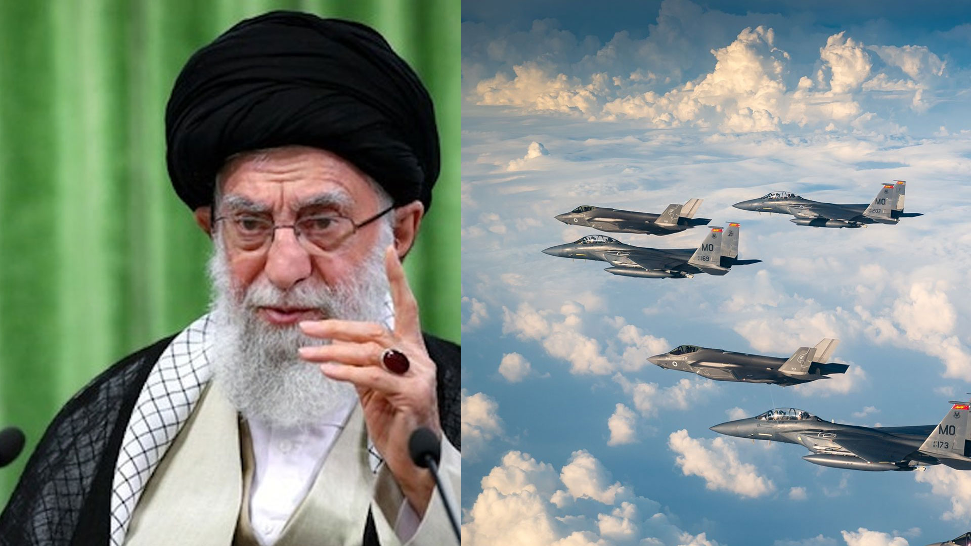 खामेनीका अघि एकातिर कुवा अर्कातिर खाडल