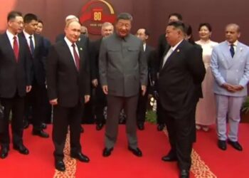 चिनियाँ परेड हेरेर फर्कदैँ ओली, सी–पुटिन–किम पहिलोपटक सँगै देखिए