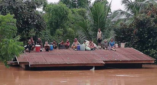 दक्षिण लाओसमा बाँध भत्किदा ३६ को मृत्यु