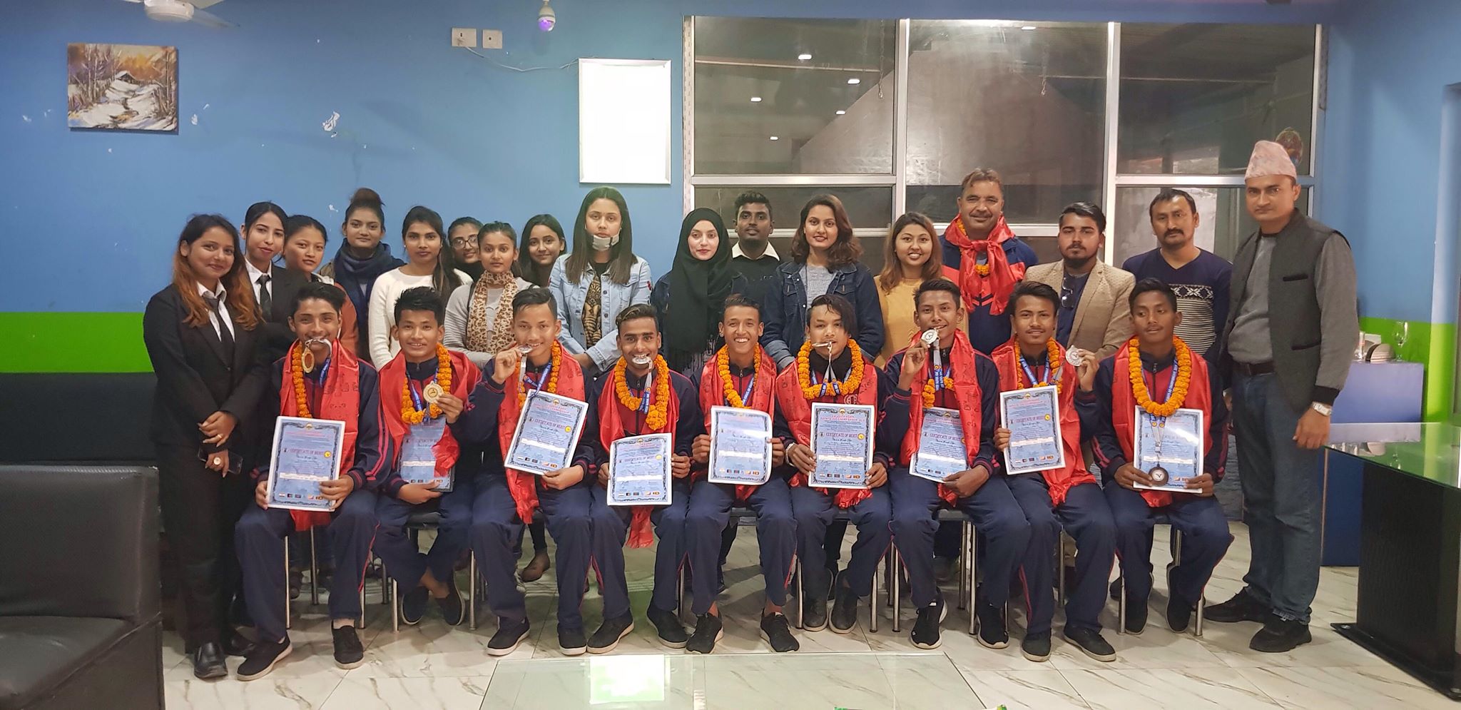 लियो क्लब अफ विराटनगर युनिकद्वारा कराँते खेलाडीहरु सम्मानित