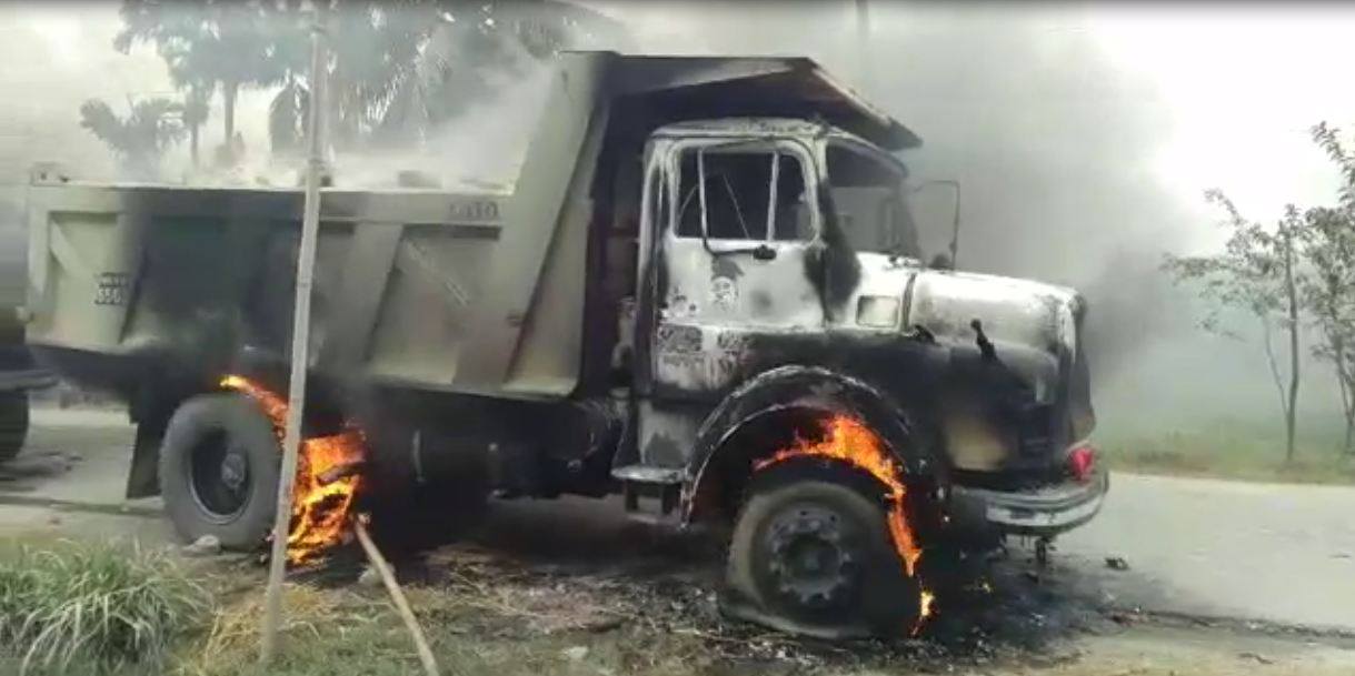 बालिकाको मृत्यु पछि विराटचौक तनावग्रस्त, एक दर्जन ट्रिपरमा आगजनी