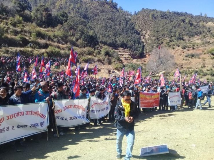 जिल्ला सदरमुकाम विवादः युद्धकालकै झल्को दिने प्रदर्शन