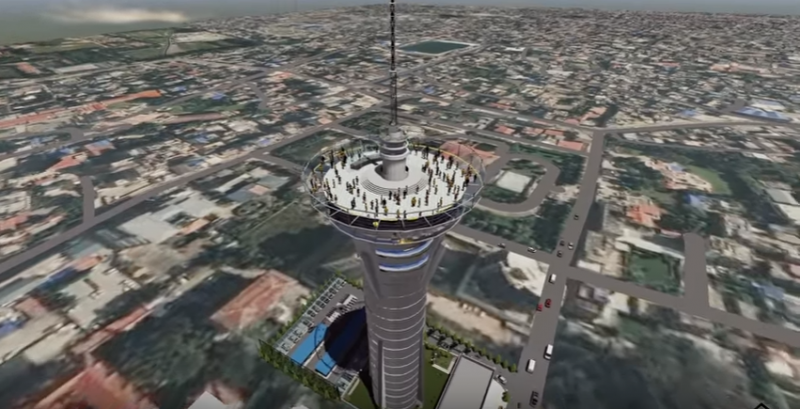काठमाडौंको कमलादीमा बन्ने सिसा टावरको काम अघि बढ्यो, यस्तो बन्नेछ टावर (भिडियो)