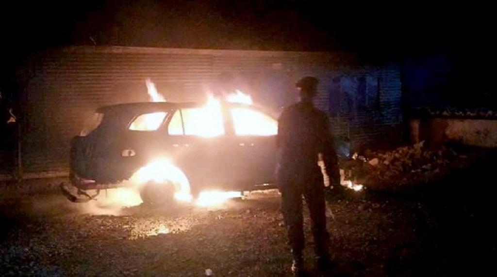 नगरपालिकाको कार्यालयमा बम विस्फोट, सरकारी गाडी पूर्ण रुपमा नष्ट