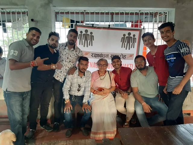 बालसेवा सदनमा विराटनगर युवा शक्तिले मनायो रक्षाबन्धन