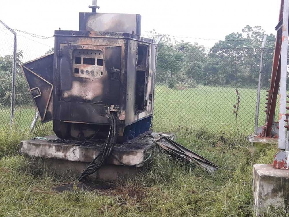 नवलपुर र म्याग्दीको एन्सेल टावरमा अज्ञात समुहद्वारा आगजनी