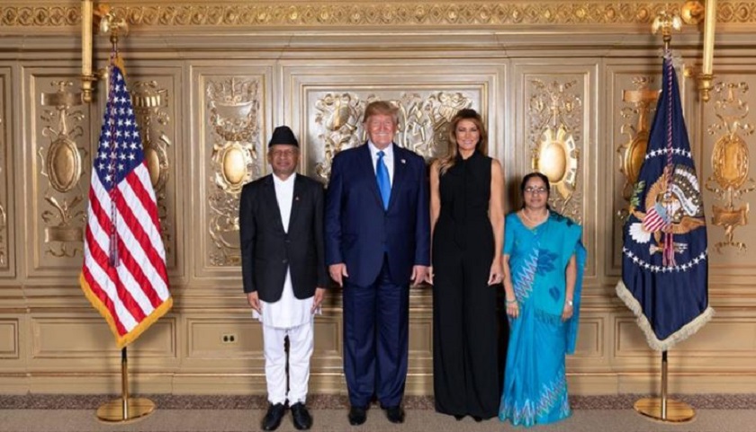 अमेरिकी राष्ट्रपति ट्रम्प र परराष्ट्रमन्त्री ज्ञवालीबीच भेट