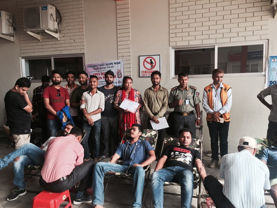 सृजनशील युवा समाजको आयोजनामा भएको रक्तदान कार्यक्रम सम्पन्न