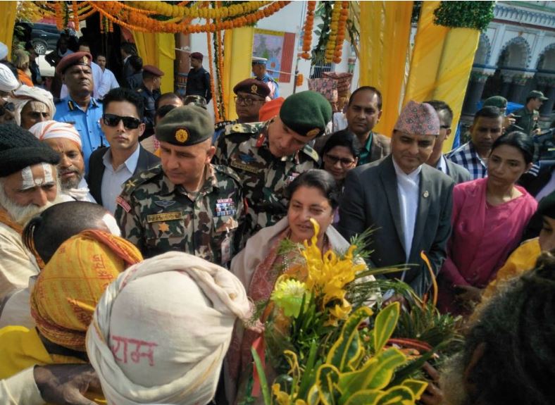 राष्ट्रपति भण्डारी रामजानकी विवाह महोत्सवमा सहभागी, जानकी मन्दिरमा विशेष पूजाआजा
