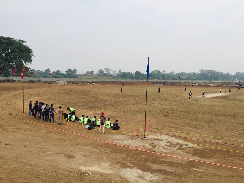 गौतम बुद्ध रंगशालामा पहिलोपटक खेलियो क्रिकेट
