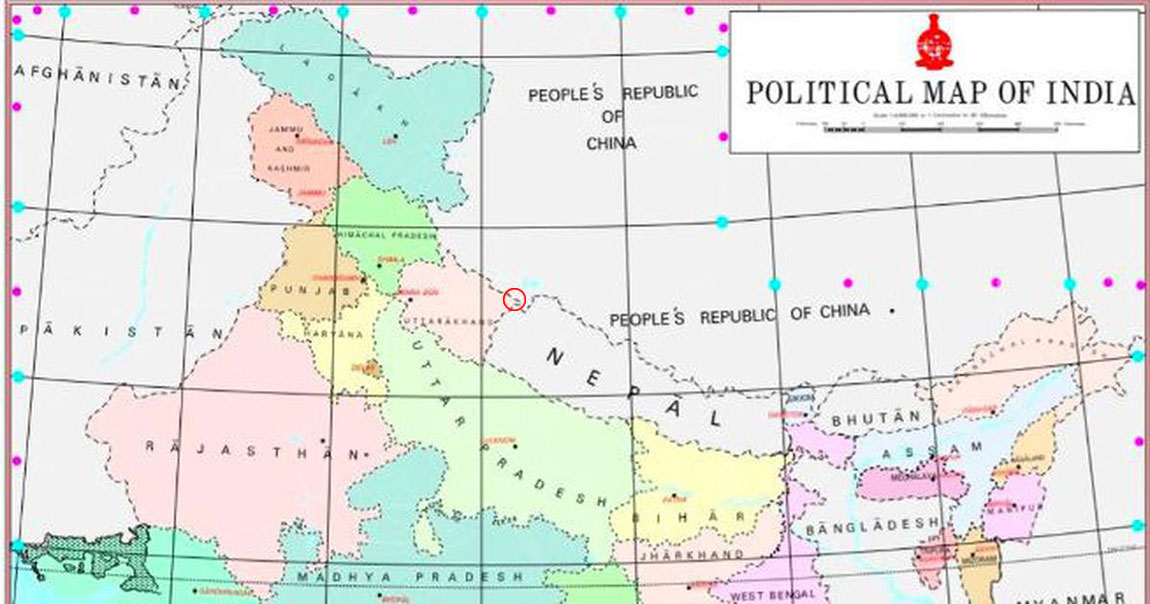 भारतको नयाँ नक्सामा समेटियो नेपालको कालापानी–लिपुलेक !