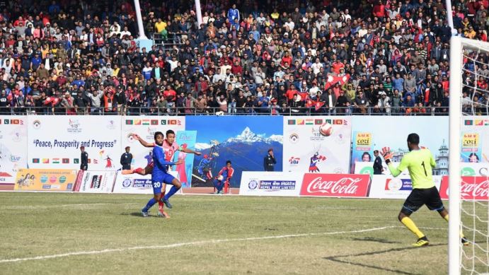 नेपालले माल्दिभ्सलाई २–१ गोलले हरायो