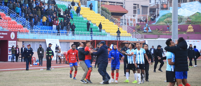 रंगशाला झगडा प्रकरण : ६ खेलाडीलाई प्रतिबन्ध