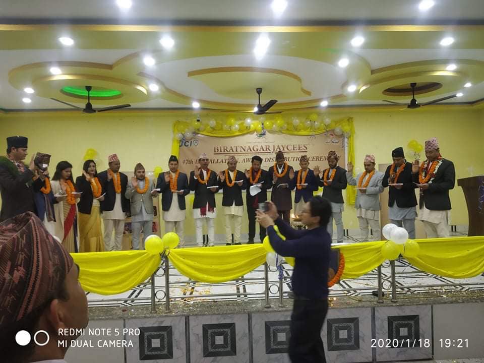 विराटनगर जेसीज तथा जुनियर जेसीजको पदस्थापना सम्पन्न
