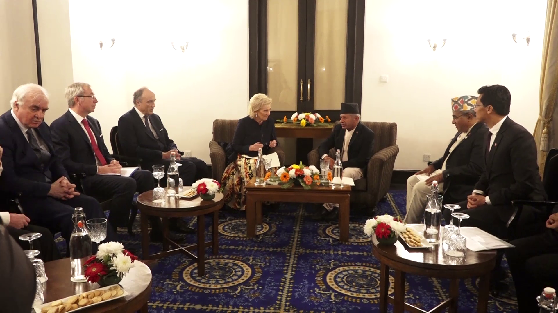 नेपाल आएकी बेल्जियमकी राजकुमारीले परराष्ट्रमन्त्रीलाई भेटिन्