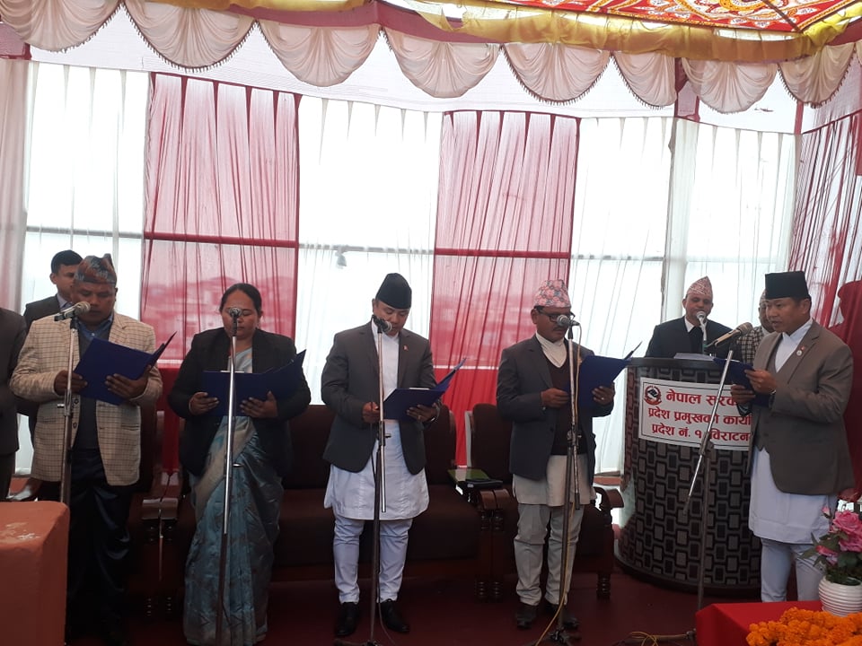 प्रदेश १ मा थपिए ४ राज्य मन्त्री