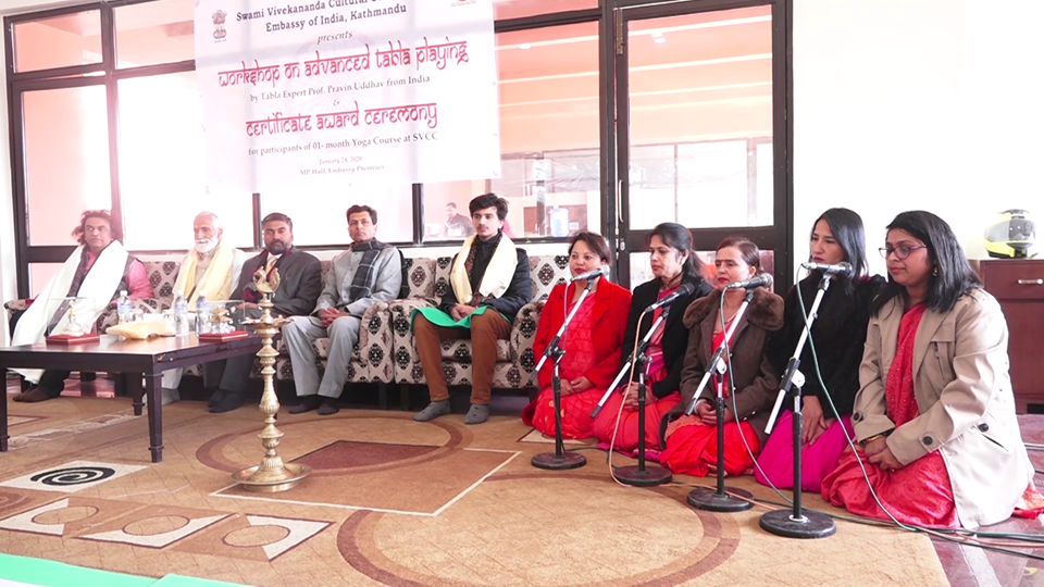 भारतीय दूतावासले दियो एकमहिने योग तालिम