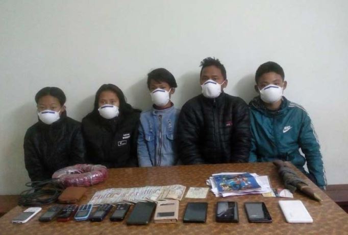 विप्लवका ५ कार्यकर्ता विस्फोटक पदार्थसहित पक्राउ