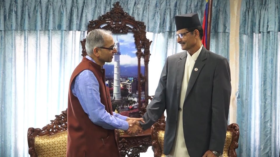 सभामुख सापकोटा र भारतीय राजदूत क्वात्राबीच भेटवार्ता