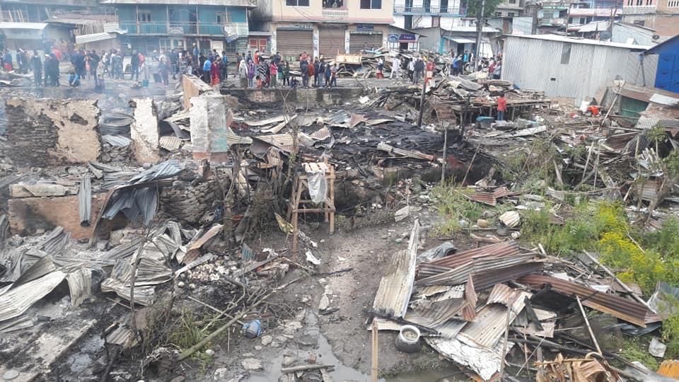 ताप्लेजुङका आगलागी पीडितलाई राहत र क्षतिपूर्तिको प्रबन्ध गर्न कांग्रेसको माग