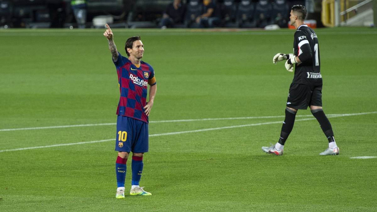 बार्सिलोनाको जितमा मेसीको गोल