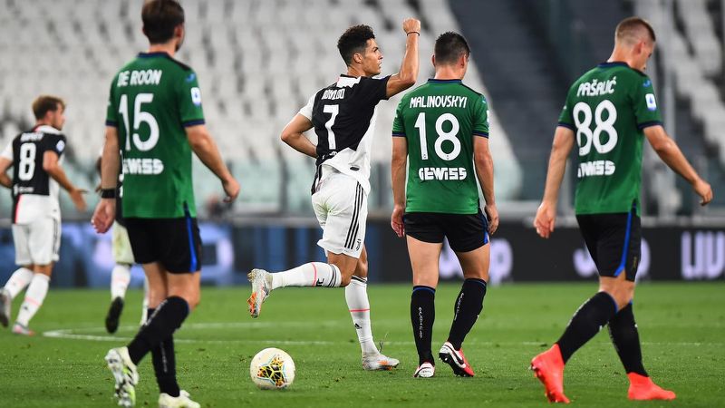 इटालियन सिरी ‘ए’ः रोनाल्डोको दुई गोलले युभेन्टस एटलान्टासँग बराबरीमा रोकियो