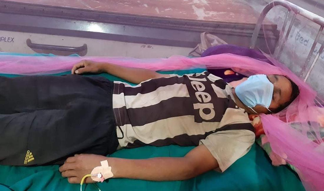 नेकपा कार्यकर्ताबाट निर्घात कुटिएका मुगुका शिक्षक गम्भिर घाइते