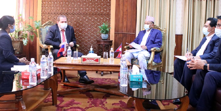 मन्त्री नेम्वाङ र रसियाका राजदूत एलेक्सी नोभिकोभबीच भेटवार्ता