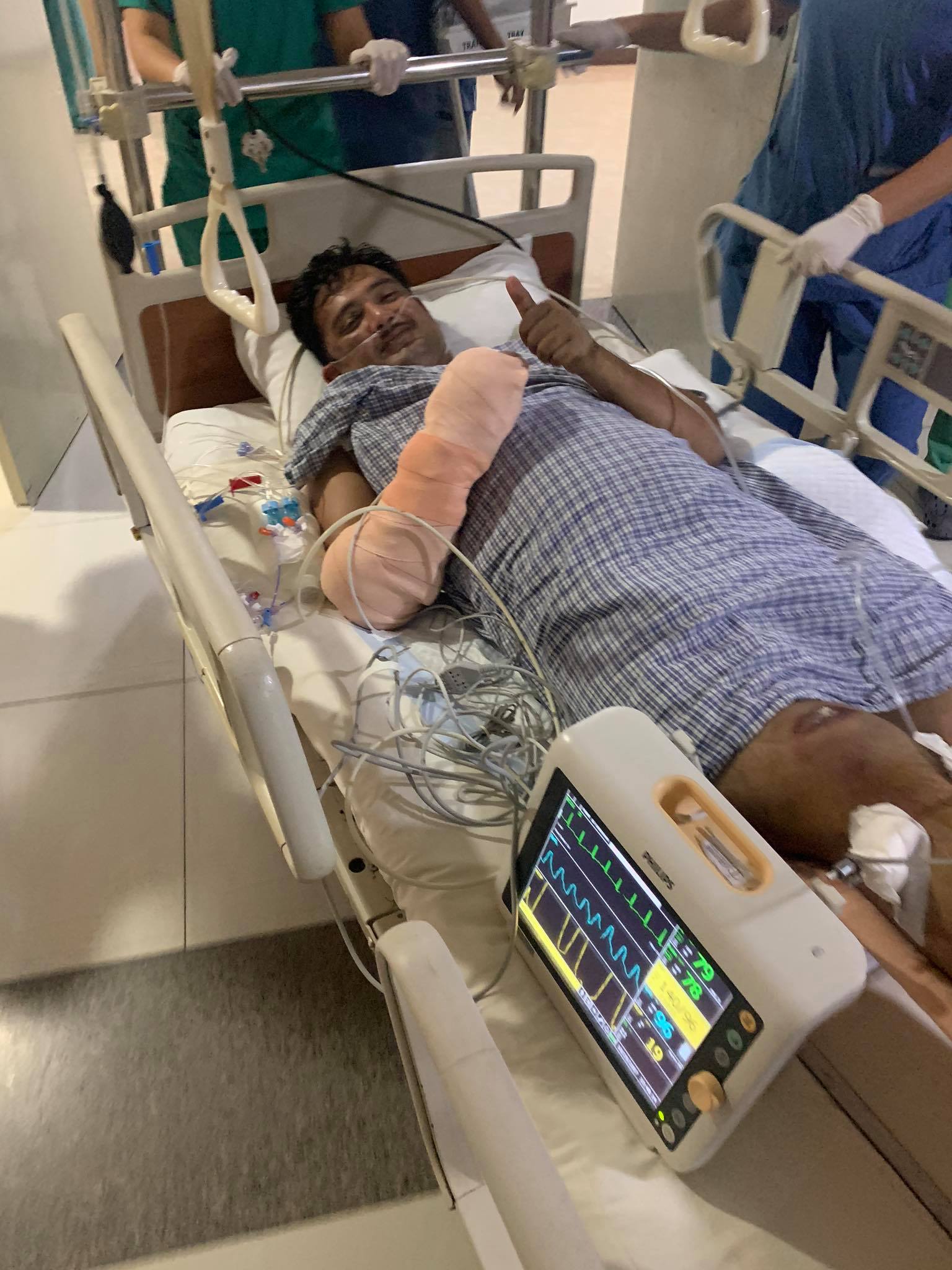 सडक दुर्घटनामा परेका क्रिकेटर ललितको सफल शल्यक्रिया